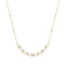 Gold Sparkling Braided Shell Pearl Necklace